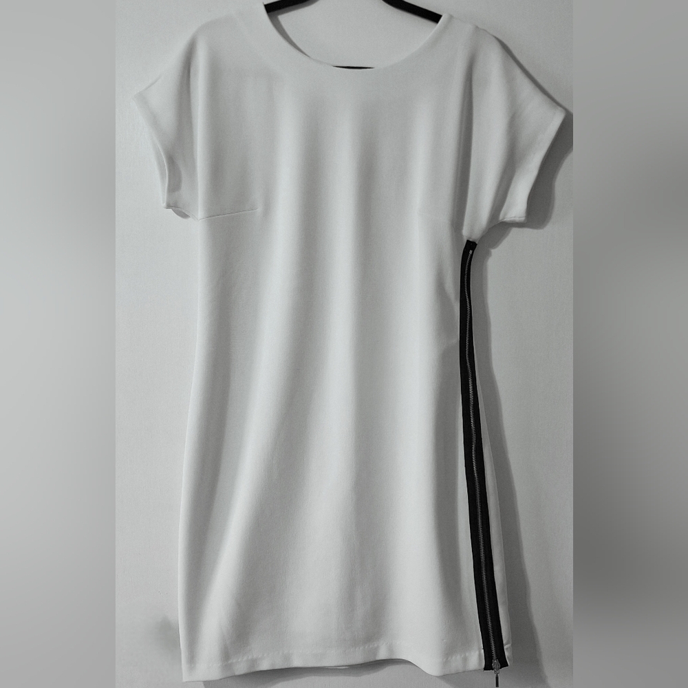 Armani Exchange White Dress With Side Zipper